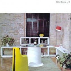 umbo shelving directional new york Kay Leroy ruggles space age plastic