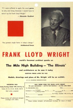 Frank Lloyd Wright illinois chicago mid century modern mile high