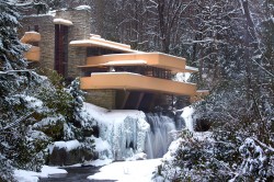 mid century modern winter houses snow icons