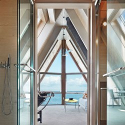 fire idland mid century modern house a-frame beach