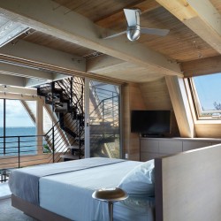 fire idland mid century modern house a-frame beach