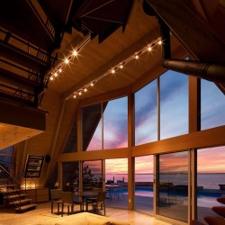 fire idland mid century modern house a-frame beach