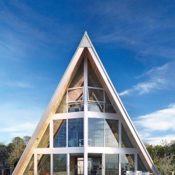 fire idland mid century modern house a-frame beach