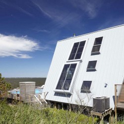 fire idland mid century modern house a-frame beach