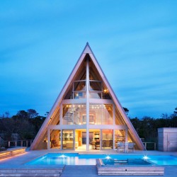 fire idland mid century modern house a-frame beach