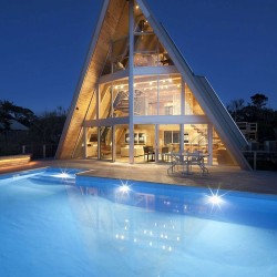 fire idland mid century moadern house a-frame beach