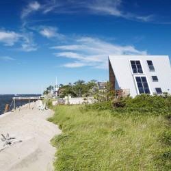 fire idland mid century modern house a-frame beach