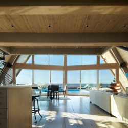 fire idland mid century modern house a-frame beach