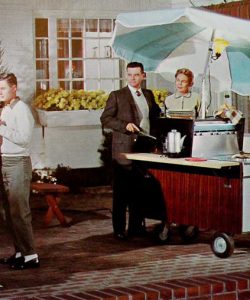 general electric partio cart mid century modern usa