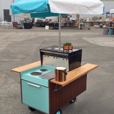 general electric partio cart mid century modern usa