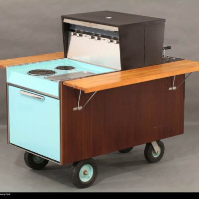 general electric partio cart mid century modern usa