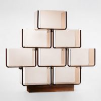'Dune' shelving produced by Alpha International in 1969. Photo: Paulin Archives